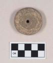 Ground stone, disk, perforated