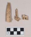 Animal bone fragments; animal tooth fragment