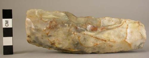 Rough rechipped flint celt or "Thames pick"