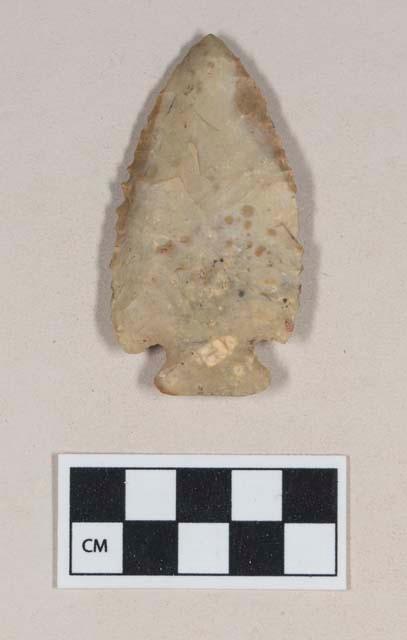 Chipped stone, projectile point, corner-notched, serrated