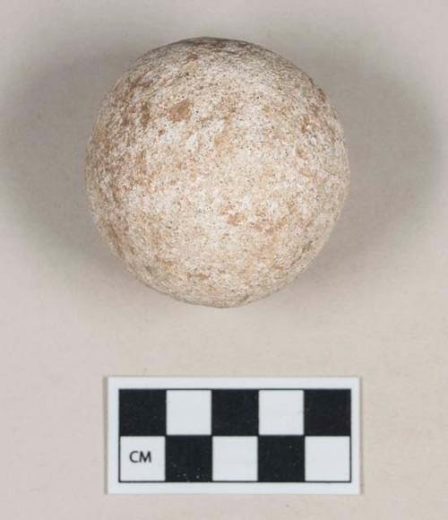 Ground stone, round stone object