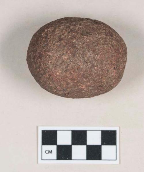 Ground stone, ovoid stone, abraded at one end