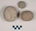 Ground stone, round stones, possibly shaped