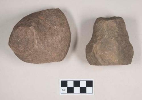 Ground stone, pestle or muller fragment; ground stone fragment
