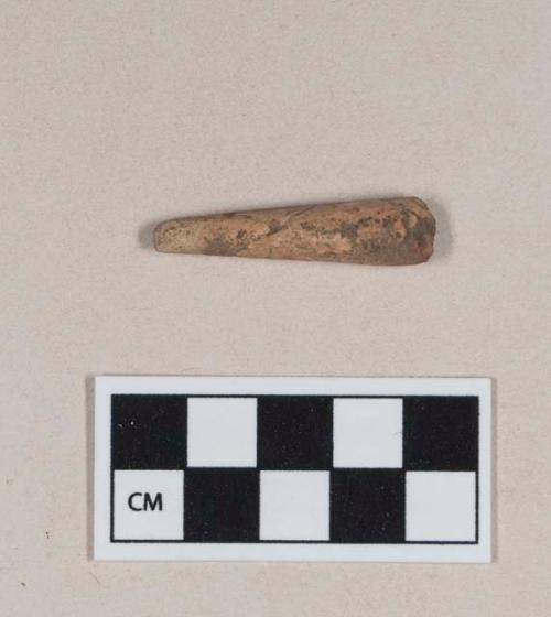 Ceramic, earthenware cone-shaped fragment