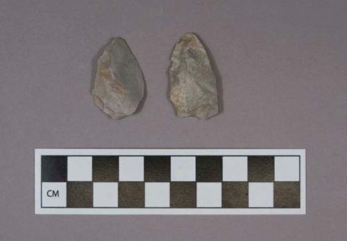 Chipped flints, triangular