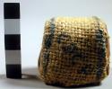Miniature bale of coca wrapped in burlap for doll called egego - used +