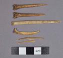 Bone perforators, including one needle and bird bone awls