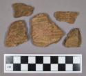 Ceramic, earthenware body sherds, including undecorated and cord-impressed