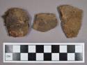 Ceramic, earthenware body sherds, includes undecorated and cord-impressed