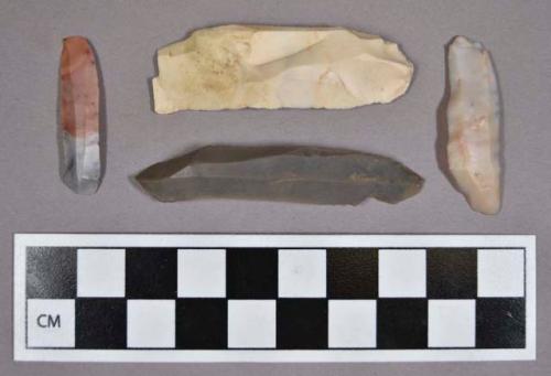 Chipped stone, prismatic blades, chert