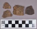 Ceramic, earthenware body sherds, incised, cord-impressed, and punctate decorated