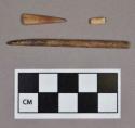 Organic, faunal remains, bone perforators, fragments