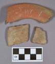 Ceramic, earthenware body and rim sherds, undecorated