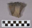 Ceramic, earthenware rim sherd with handle, undecorated