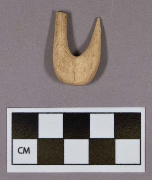 Organic, faunal remain, bone hook fragment