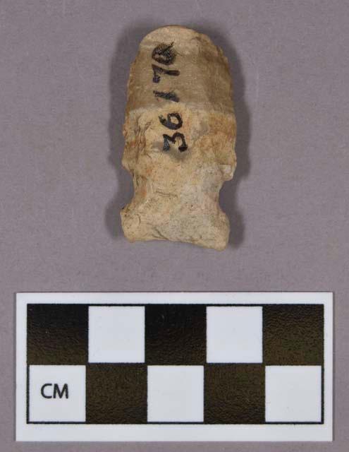 Chipped stone, projectile point, side-notched