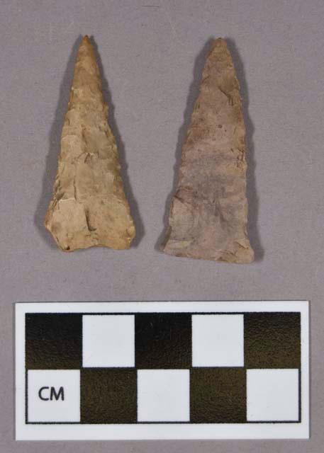 Chipped stone, projectile points, triangular