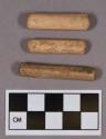 Organic, faunal remains, utilized antler, flat on both ends, cylindrical; possible punches