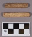 Organic, faunal remains, utilized antler, flat on both ends, cylindrical; possible punches