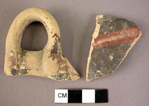 Potsherd; pottery handle