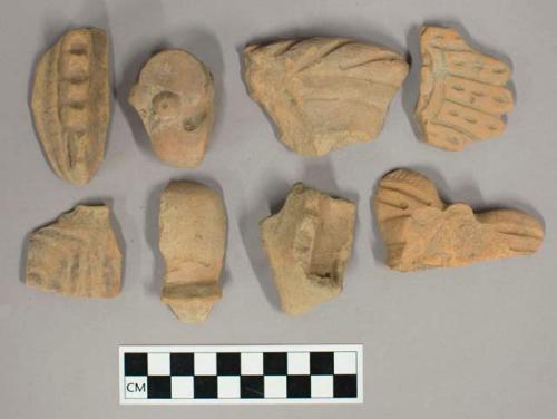 Ceramic, earthenware, rim sherds and figurine sherds