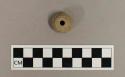 clay spindle whorl, incised decoration, intact