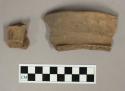 3 unpainted rim potsherds