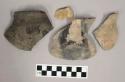 Ceramic, earthenware rim sherds, some burned, coarse texture