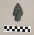 Chipped stone projectile point, stemmed, chert.