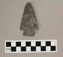 Chipped stone projectile point, bifurcate base