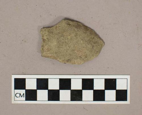Chipped stone, straight stemmed, concave base biface