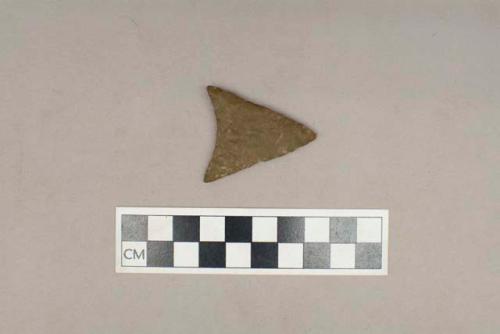 Chipped stone, triangular biface with concave base