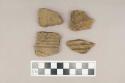 Ceramic, earthenware, body sherds including punctate and impressed decoration