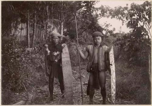 Two men with shields