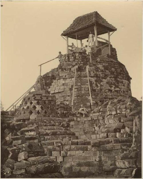 Men on top of Borobudur