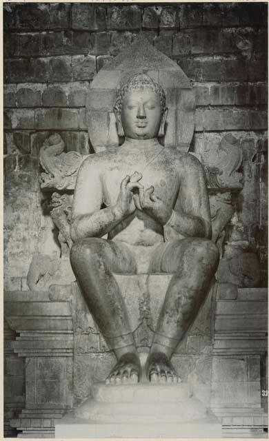 Buddha statue from Chandi Mendut after restoration