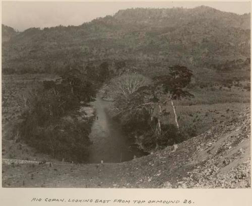 Rio Copan, looking east from top of Mound 26