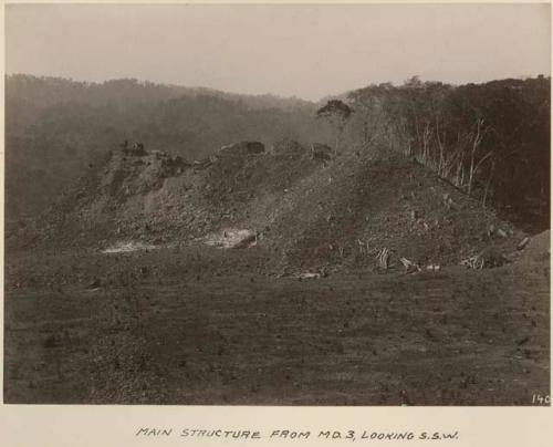 Main structure from Mound 3, looking south-southwest