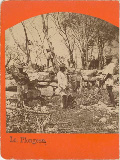 Ruins of sacrificial stone at  "Elder brother house"