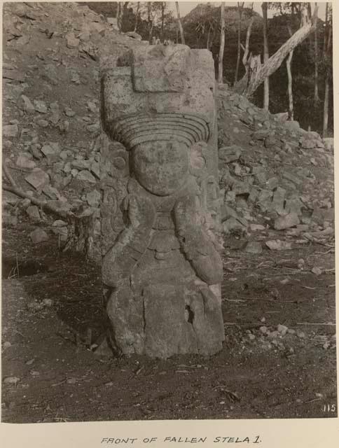 Front of fallen Stela 1