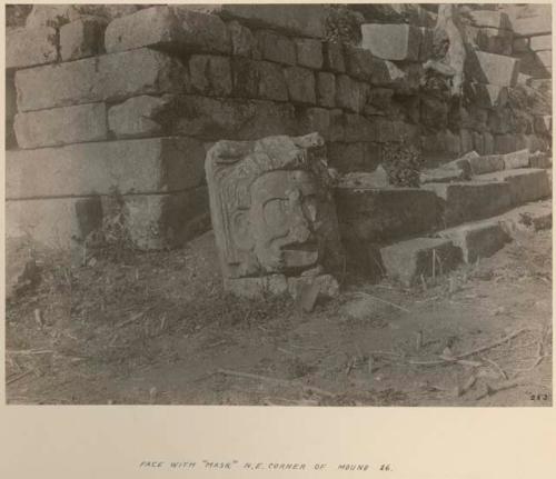 Face with "mask" northeast corner of Mound 16