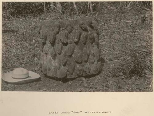 Large stone "font," western group