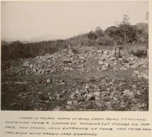 Mound in Milpha, north of road from ruins to village, containing Tomb 4