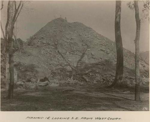 Pyramid 16, looking southeast from west court