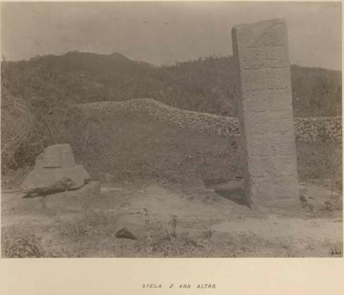 Stela J and Altar