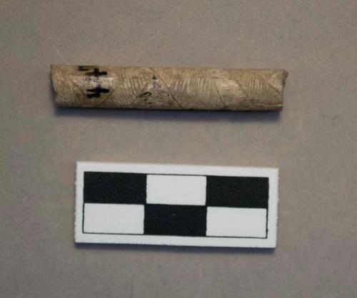 Incised bone pin