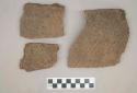 Ceramic, earthenware, body and rim sherds with impressed decoration