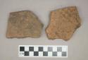 Ceramic, earthenware, body and rim sherds including incised and impressed decoration