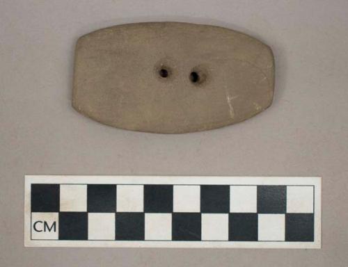 Ground stone, perforated gorget